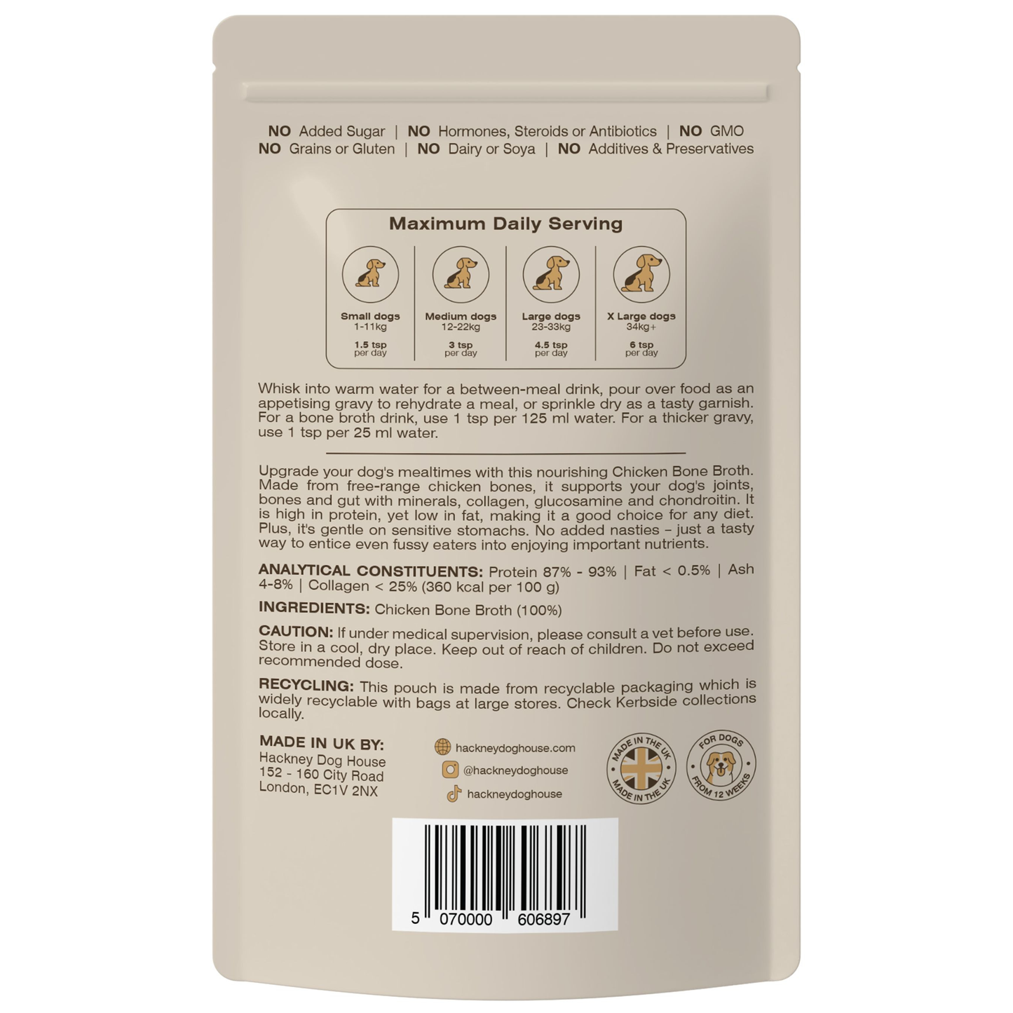 Chicken Bone Broth for Dogs | Dog Gravy Food Topper