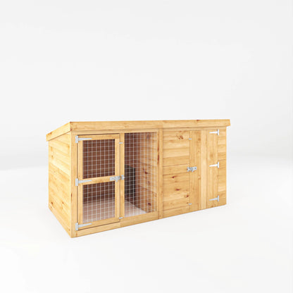 Wooden Berkshire dog run and kennel 8 x 4 ft