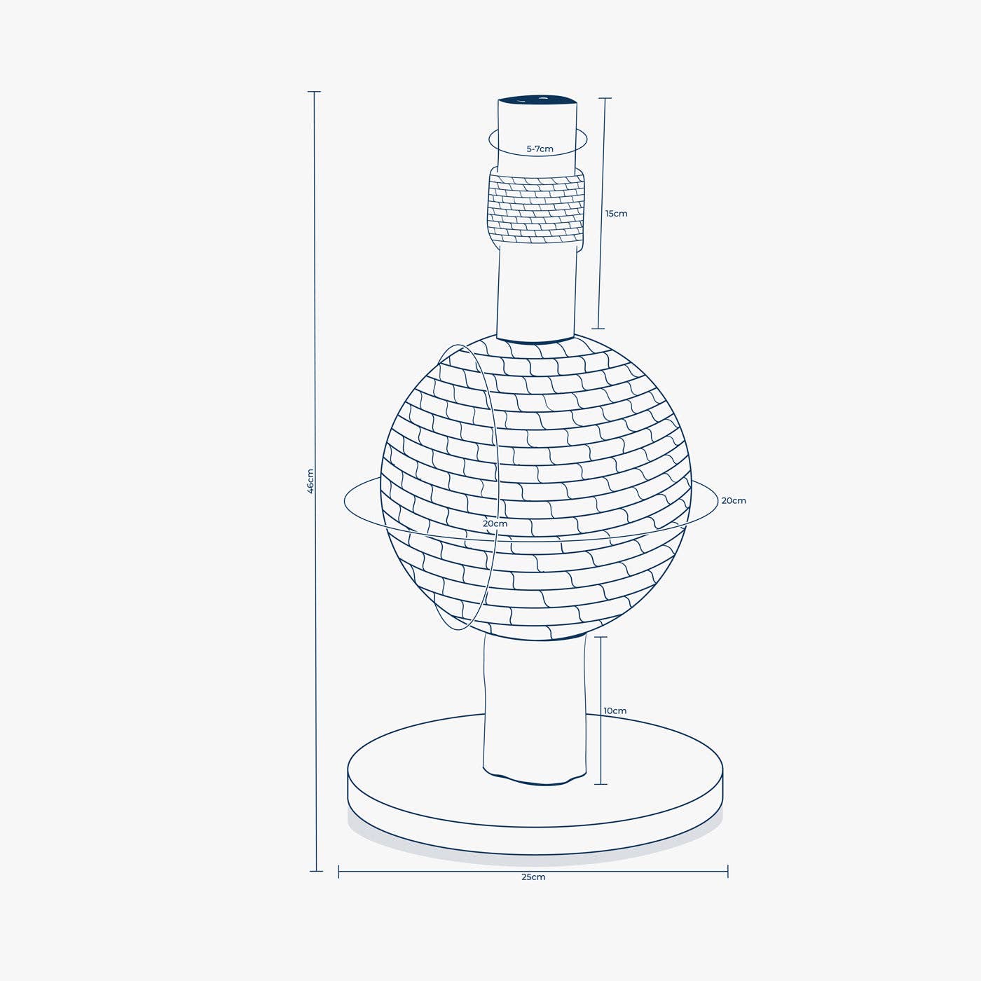 Helsinki The Ball Ivory Cat Scratch Post: Ivory