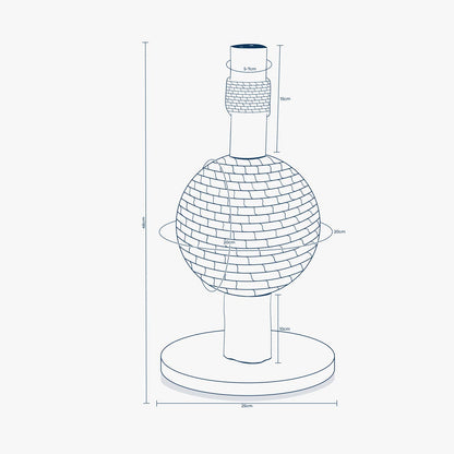 Helsinki The Ball Ivory Cat Scratch Post: Ivory