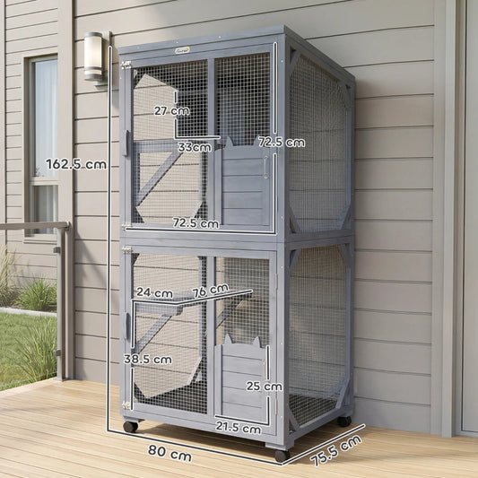 Movable Outdoor Catio with Resting Box